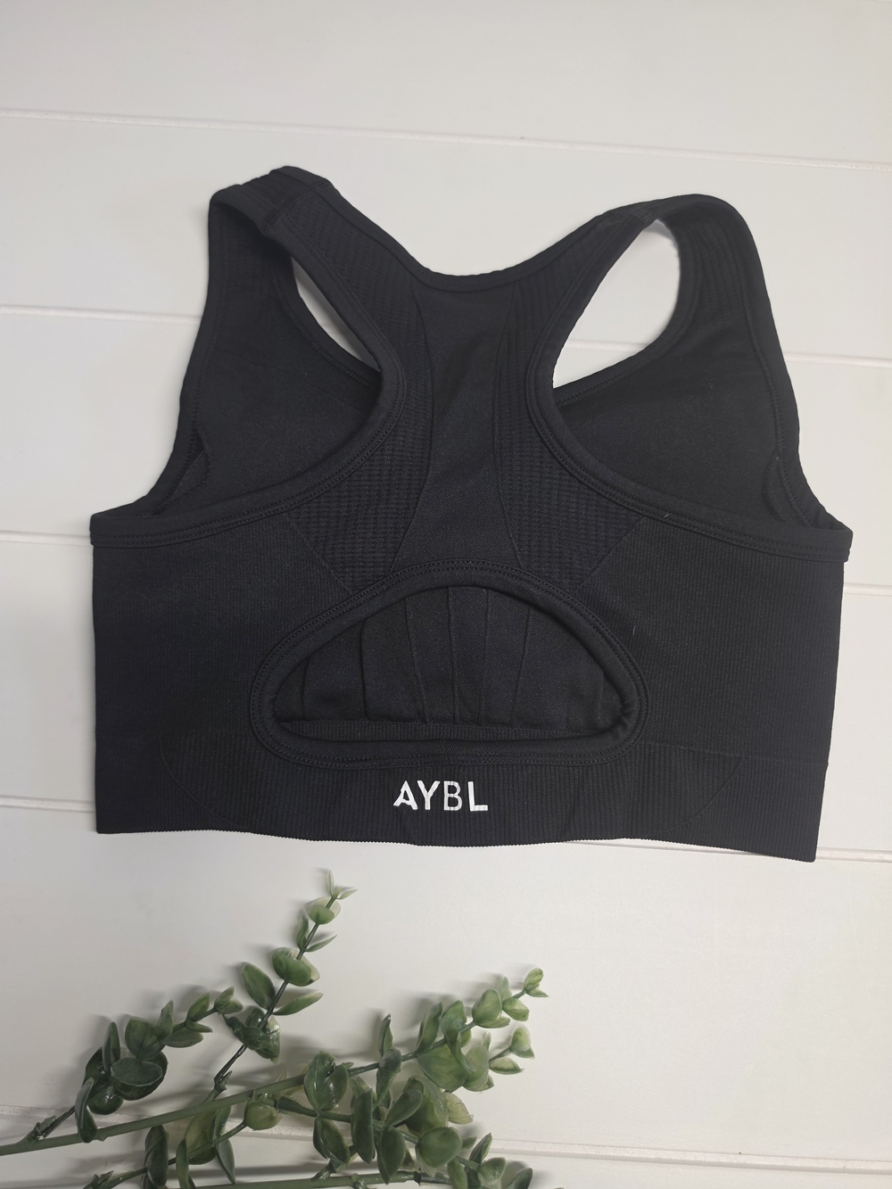 AYBL Black Racerback Performance Sports Bra SMALL